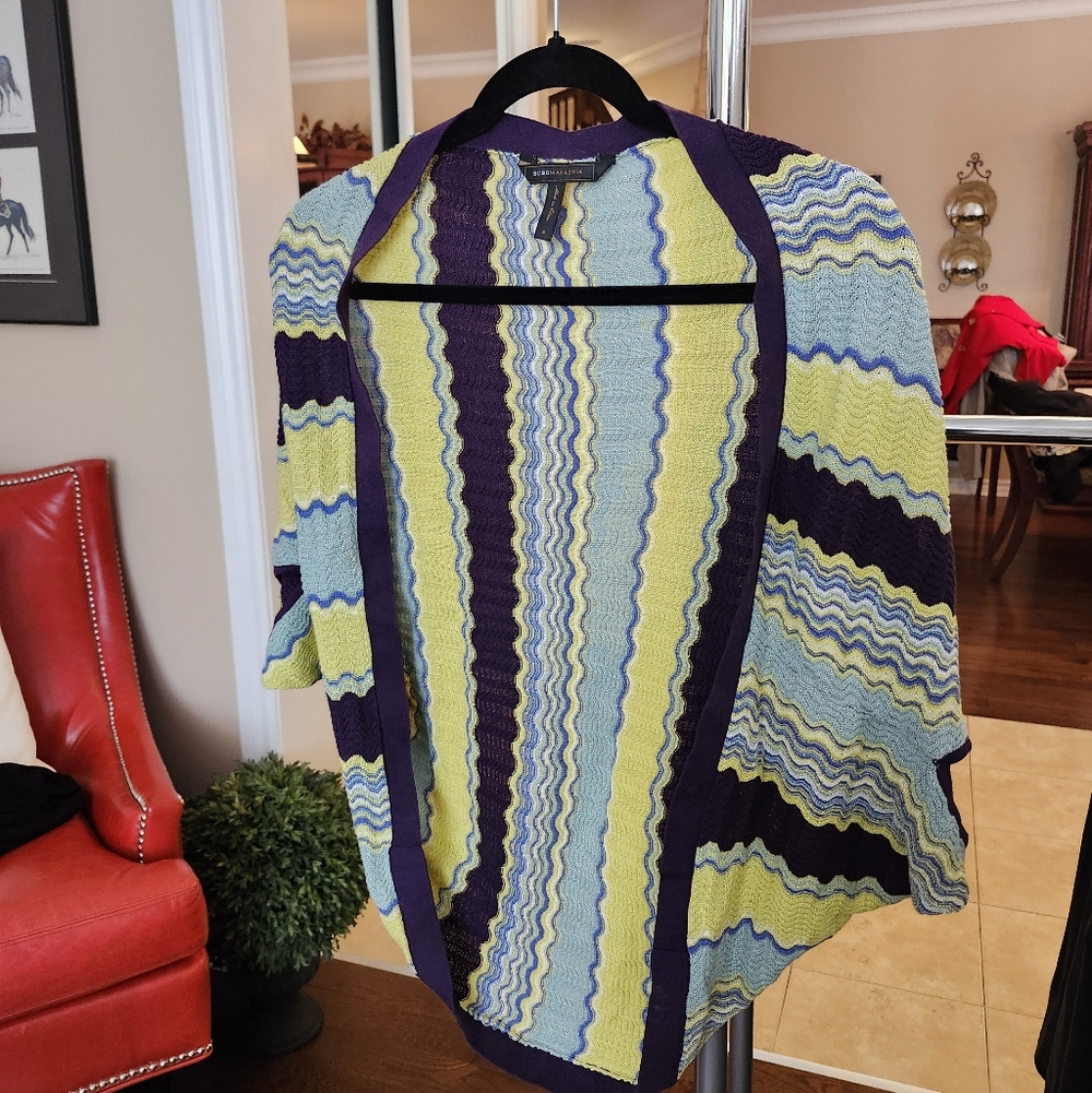 BCBGMaxAzria Colourful Zigzag Knit Shrug
